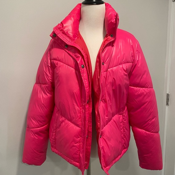 Wild Fable Jackets \u0026 Coats | Pink Puffer Jacket | Color: Pink | Size: M | Promy's Closet